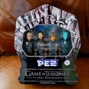 NWT Game of Thrones The Iron Anniversary PEZ Dispensers w/ Iron Throne Tin
